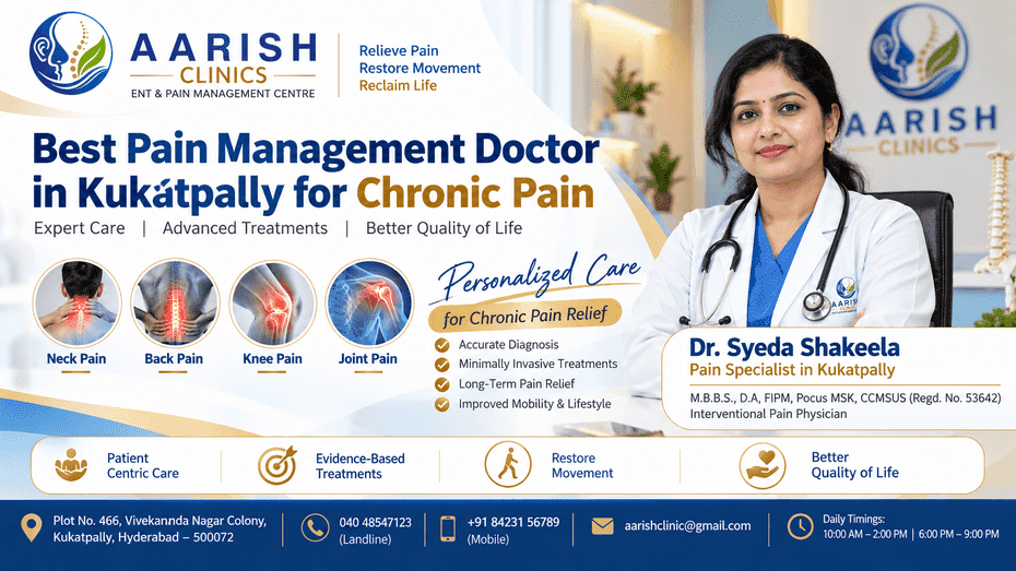Chronic pain treatment in Kukatpally Hyderabad at Aarish Clinics
