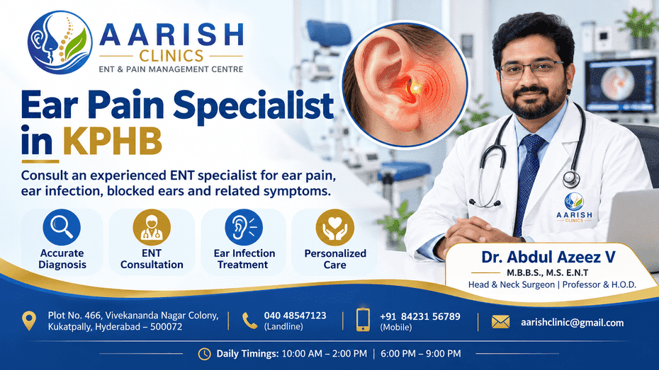 Ear infection and ear pain treatment in Kukatpally Hyderabad