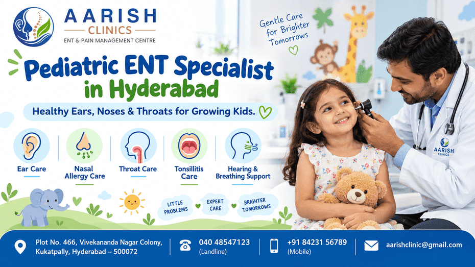 Pediatric ENT Examination and Child Health Care at Aarish Clinics Kukatpally Pediatric ENT care for children in Kukatpally Hyderabad